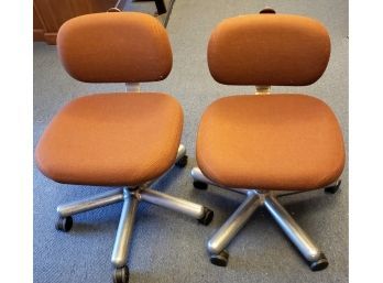 Pair Of Kimball Office Chairs, Adjustable, Wheels