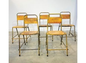 Lot Of SIX Metal Cafe Chairs