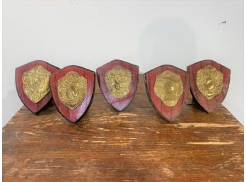 Lot Of Five Vintage Style Shields