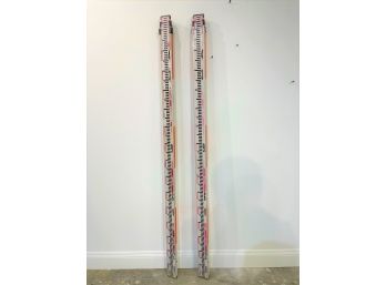 Lot Of Two Vintage Surveyor Sticks