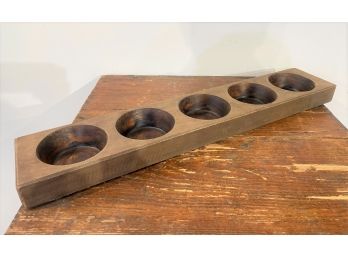 Five Hole Wooden Cheese Mold