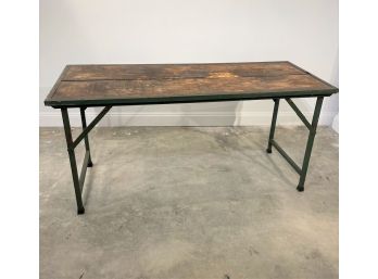 Metal And Wood Folding Table