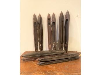 Lot Of Five Antique Loom Shuttles