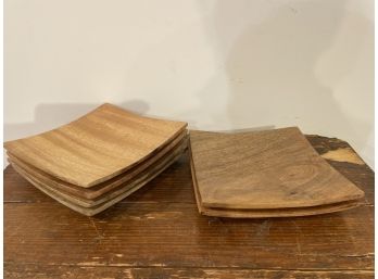 Set Of Six Wooden Plates