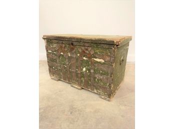 Antique Wooden Trunk From Turkey