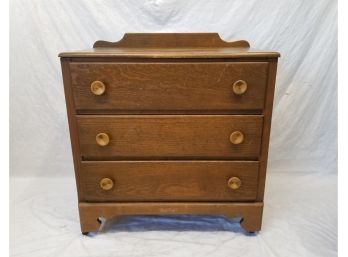 Antique 3-drawer Dresser With Caster Wheels