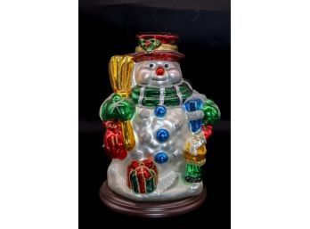 Thomas Pacconi Classics 10' Blown Glass Snowman With C/O