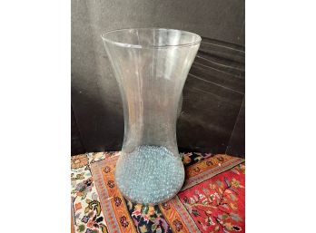 Crisa, 19.5in Santa Fe Vase Crystal, Modern Clear Glass Vase For Floral Or Candle Lot 3