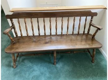 Solid Pine Wood Bench 64x32x22 With Cushions Solid Piece Of Furniture