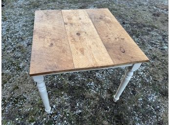 Farmers Style Rustic Breakfast Table 29x37x34 Boards Rest On Tip Nicely