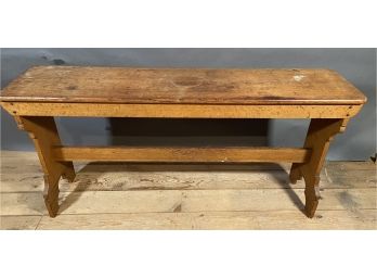 Oak Bench 53.5x13x25.5 Heavy And Solid Sturdy Wood Bench