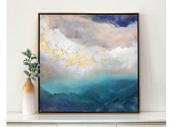 Statement Canvas Print Of Saint Helena - In Gold Floater Frame