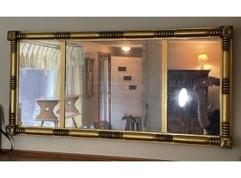 ANTIQUE GILDED FEDERAL OVER MANTLE MIRROR