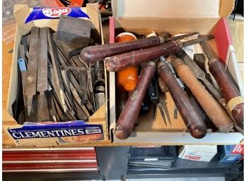 VINTAGE CHISEL AND FILE LOT