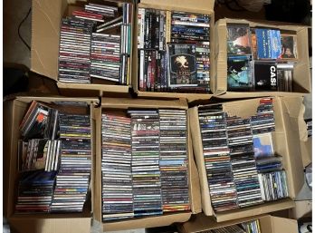 600 ROCK AND ROLL CDS IN ORIGINAL BOXES