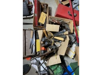 BOXES OF MISCELLANEOUS ANTIQUE TOOLS