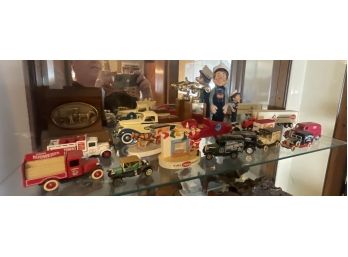 A COLLECTION OF HOOD COLLECTIBLE CARS, FIGURES, AND MORE