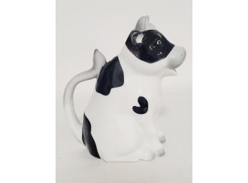 Adorable Henricksen Imports Japan Black & White Ceramic Cow Pitcher