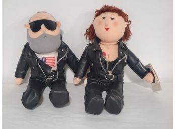 Peppy People Biker Couple Novelty Dolls - Hot Rodney & Cool Louise