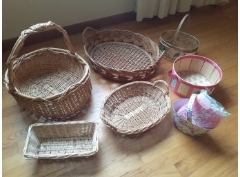 Lot Of 7 Assorted Baskets - Year-round & Easter Too!  CV1