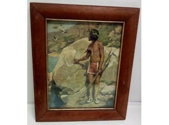 Framed Sacred Birds Print - Native American Painting From An Original Eanger Irving Couse Painting   WA