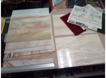 Stained Glass Panels For Crafters - 10 Mixed Pieces Including 2 Translucent Sheets  CVBK