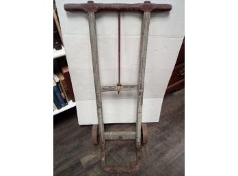 Antique Wood/iron Hand Dolly - Perfect Rustic Style For Your Vintage Decor Home, Shop Or Store!  CVBK