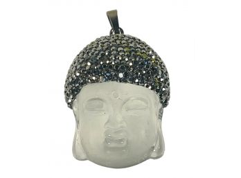 Crystal Bejeweled Buddha Head Pendant