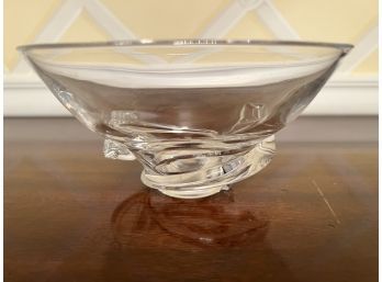 Large Steuben Crystal Glass Spiral Bowl