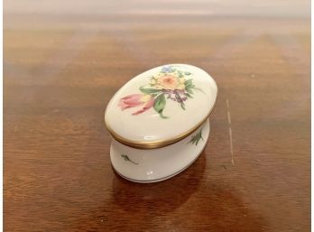 Herend Hand Painted Oval Lidded Trinket Box