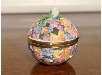 Vintage Herend Hungary Lidded Trinket Box