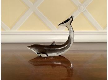 Baccarat Crystal Swimming Dolphin