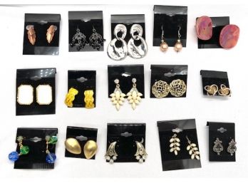 Grouping Of 15 Pairs Of Earrings