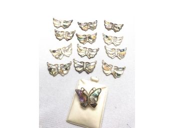 13 Genuine Abalone Butterflies