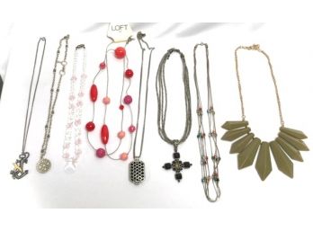 Collection Of 8 Statement & Pendant Necklaces Including NOS Loft