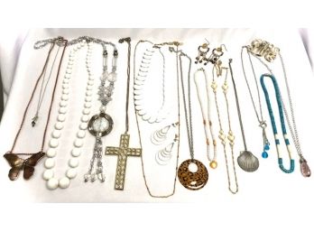 17 Piece Assortment Of Costume Jewelry Including Vintage