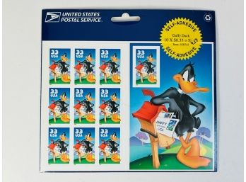 NEW Loony Tunes Daffy Duck Full Sheet 10 X .33 Cent SEALED Postage Stamps