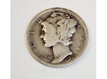 1937 S  Mercury Silver Dime