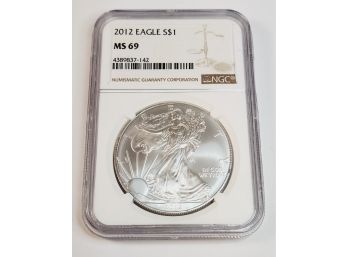 2012 Silver Eagle NGC Graded MS69