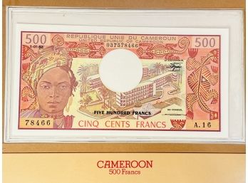 CAMEROON  - 500 FRANCS  Uncirculated Foreign Paper Money With Info/ History