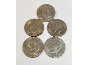 5 Eisenhower Dollars 1976, 2 - 1972, 1974, 1971