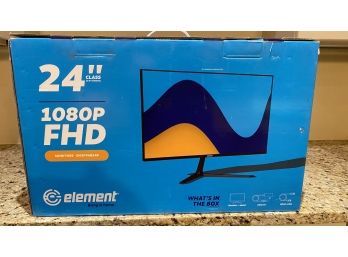 A Brand New 24' Flat Screen Monitor  By Element