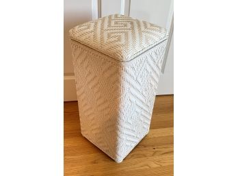 A White Laundry Hamper