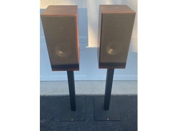 A PAIR Of Monitor Audio Speakers Studio On Stand - Made In England