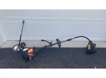 A Poulan Pro Link Gas String Trimmer  With Edger Attachment