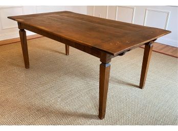 A Custom Made Handcrafted Reclaimed Wood Farm Table With Two Leaves