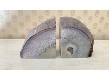 A Wonderfull Set Of Geode Bookends.