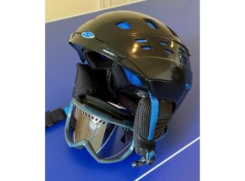 A Ski Helmet  And Ski Goggles By Variant