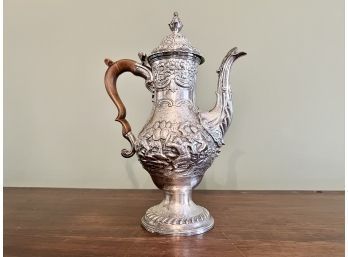 Antique Ornate Sterling Silver Coffee Pot 29.38 Gross Ozt