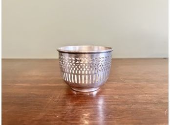 Vintage Cartier Reticulated Sterling Silver Cache Pot 2.48 Ozt